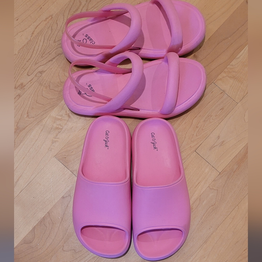 Kids EVA Slide On Sandals Pink Size 2